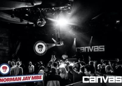 Crowd dancing at the Norman Jay night at Canvas Bournemouth