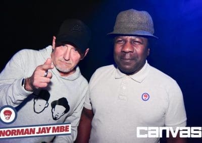DJ posing with guests at the Norman Jay night at Canvas Bournemouth