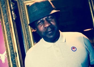 Portrait of the DJ at the Norman Jay night at Canvas Bournemouth