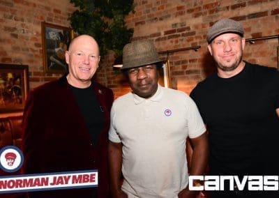 DJ posing with guests at the Norman Jay night at Canvas Bournemouth