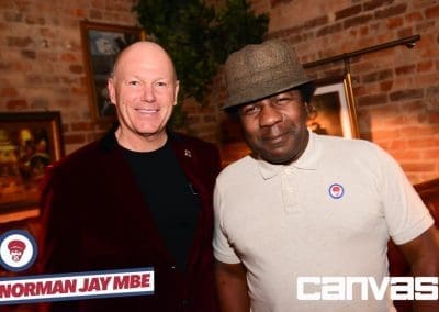 DJ posing with guests at the Norman Jay night at Canvas Bournemouth