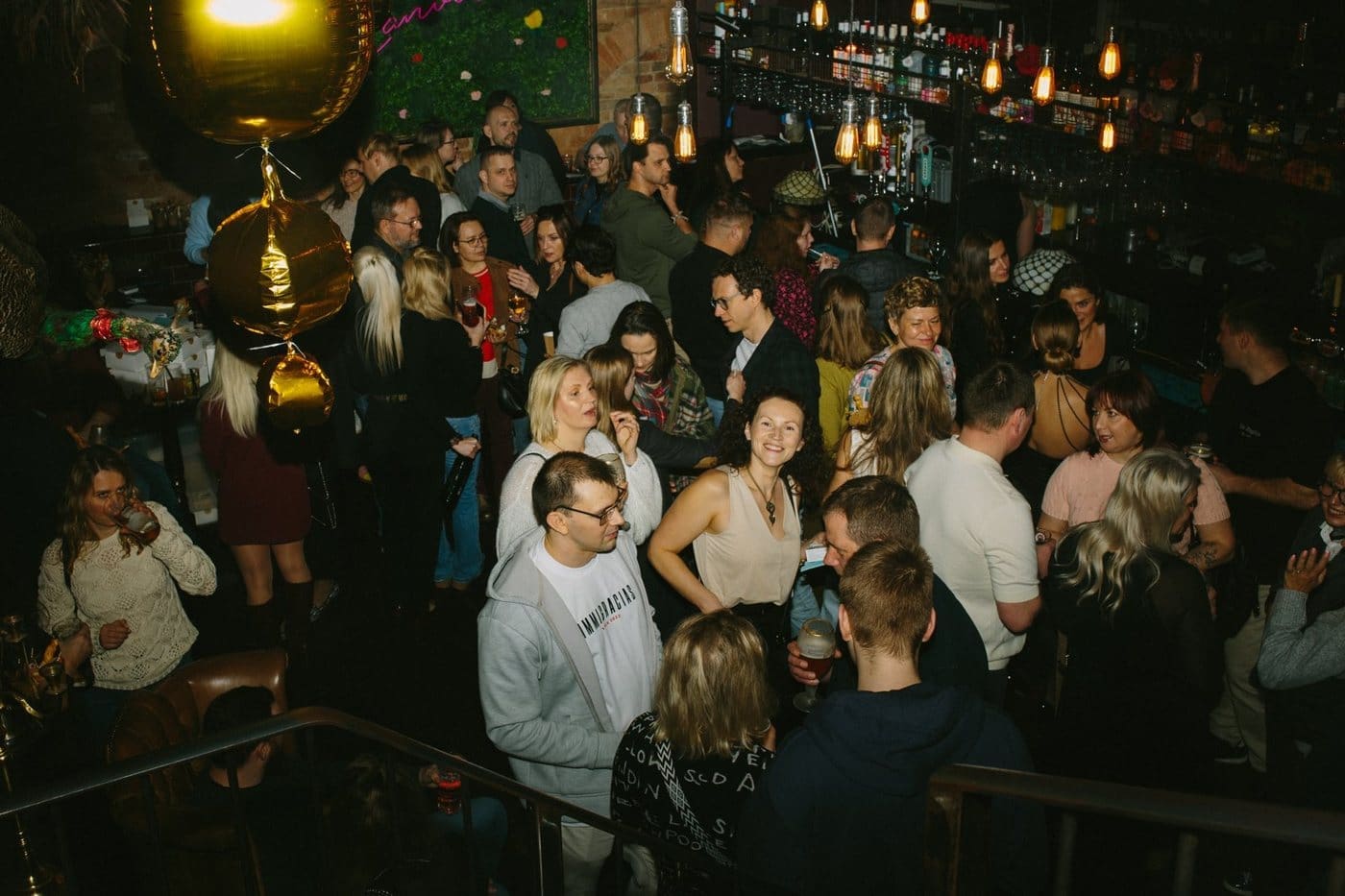 Packed crowd enjoying a party night in the bar at Canvas Bournemouth